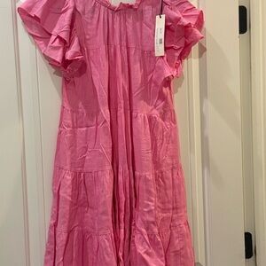 Pink Ruffled Maxi Dress